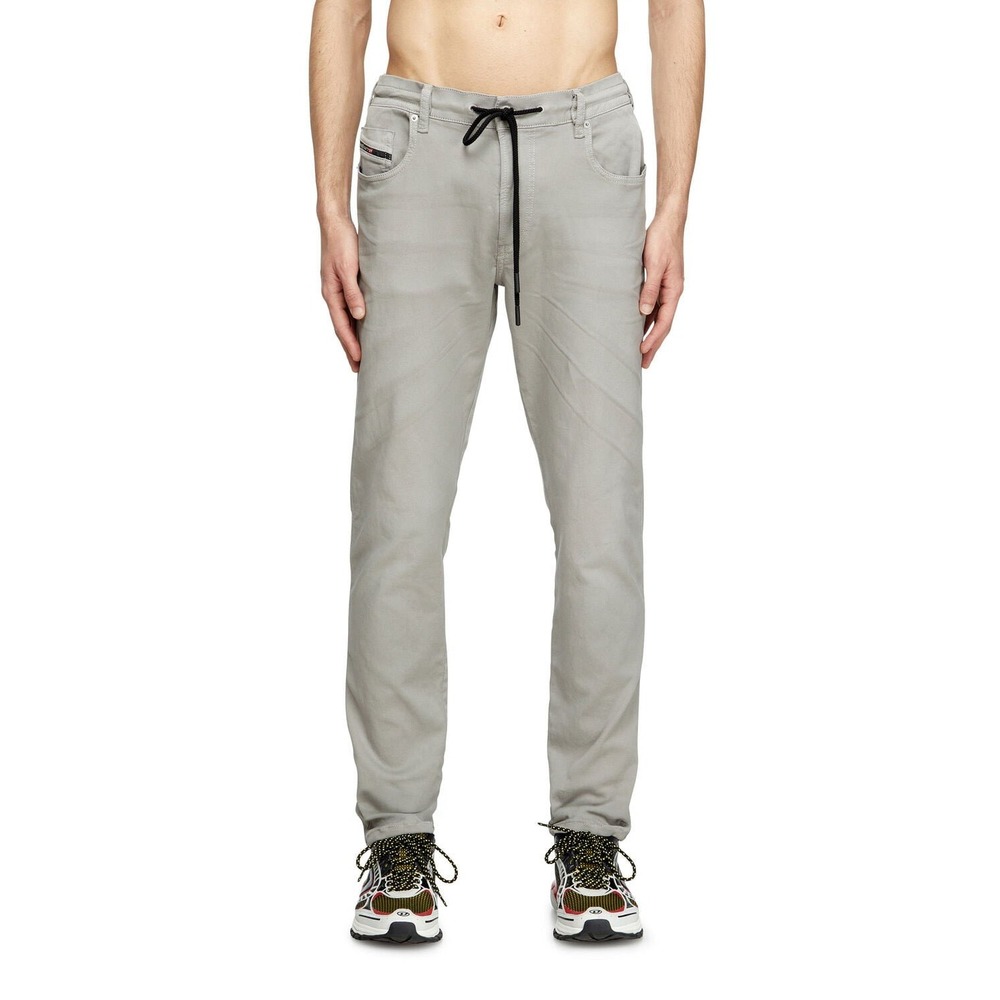 Diesel Jogg Jeans Mens W30 Grey Slim Tapered Drawstring Denim Joggers Pants